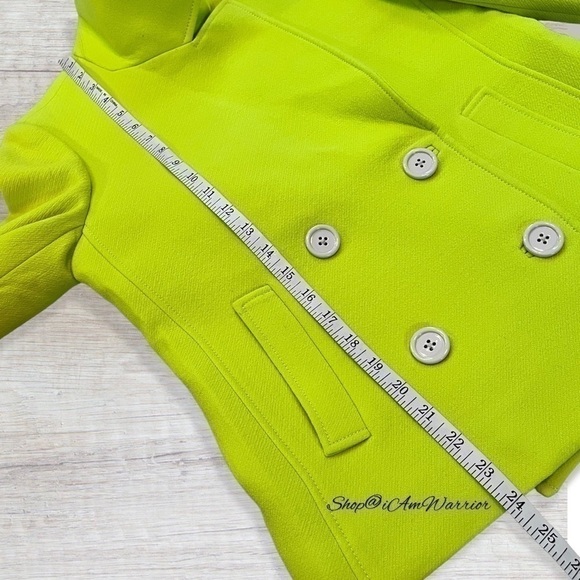 J.Crew Collection NWOT neon wool blend double breasted peacoat *shop@iamwarrior - Picture 9 of 15